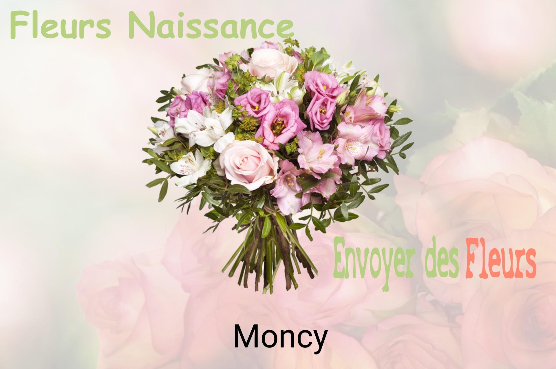 Bouquet de fleurs de naissance livré à Moncy
